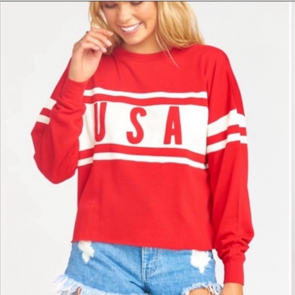 Show Me Your MuMu Payton Crop Pullover Size XS